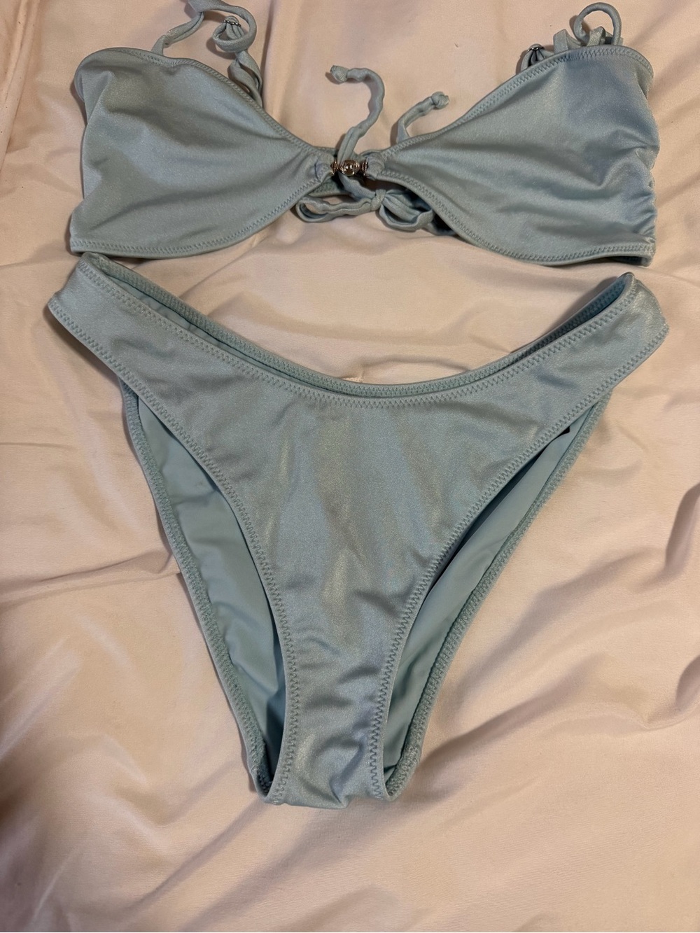 PacSun Swim Light Blue Bikini Top